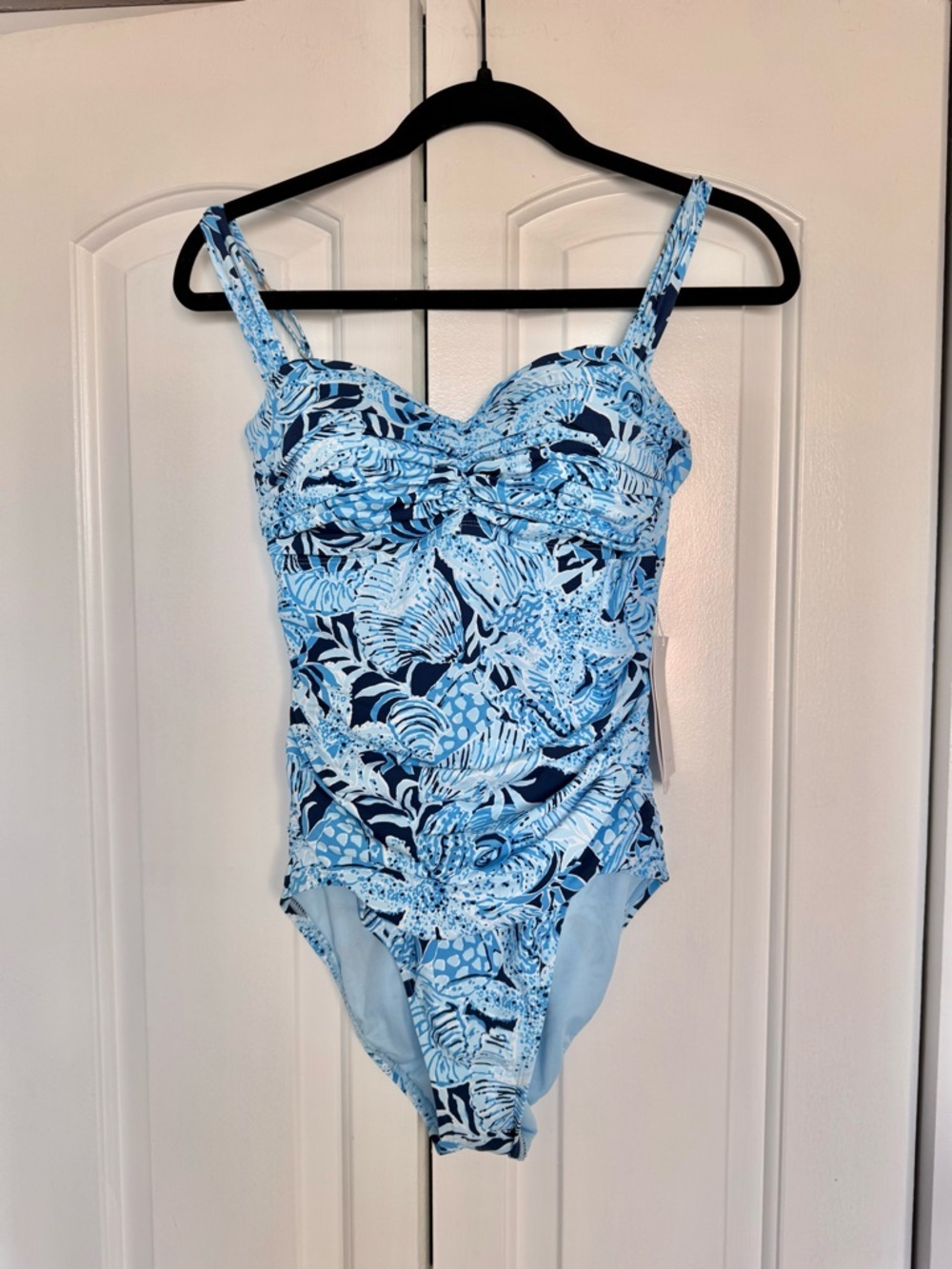 Lilly Pulitzer Bonaire Blue Coastal Constellation One-Piece Swimsuit size 6 NWT